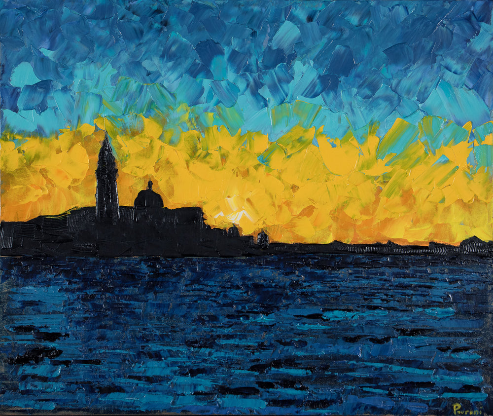 "Venetian Twilight" Original Oil Painting