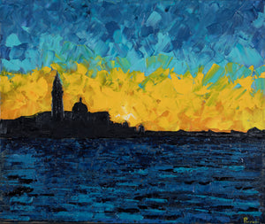 "Venetian Twilight" Original Oil Painting